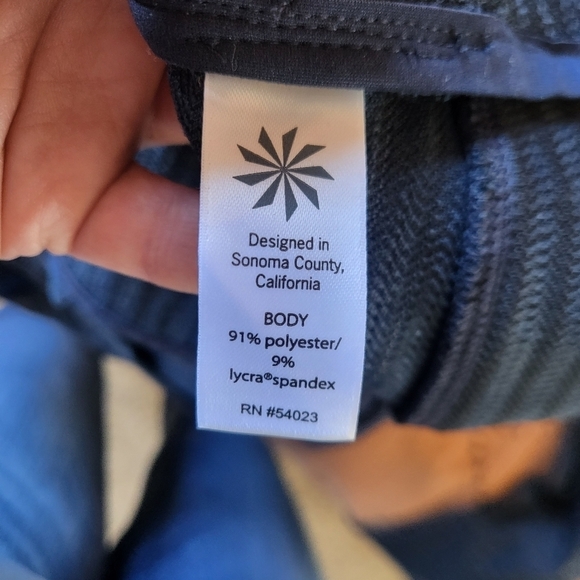 EUC Athleta Jacquard Intention Asymmetrical Zip Jacket navy Small - Picture 10 of 13